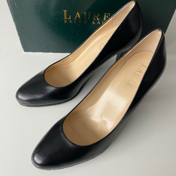 Ralph Lauren Zamora Leather Pump 3โ, Black, Size 6, Like New - Picture 3 of 6